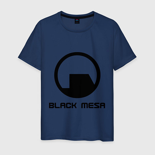 Мужская футболка Black Mesa: Logo / Тёмно-синий – фото 1