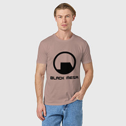Футболка хлопковая мужская Black Mesa: Logo, цвет: пыльно-розовый — фото 2