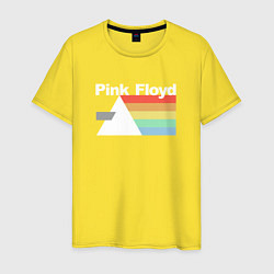Футболка хлопковая мужская Pink Floyd, цвет: желтый
