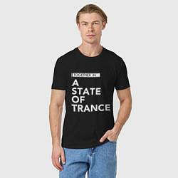 Футболка хлопковая мужская Together in A State of Trance, цвет: черный — фото 2