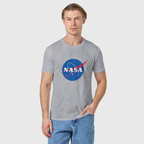 Мужская футболка NASA: Logo / Меланж – фото 3