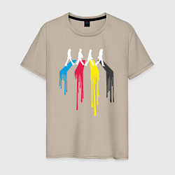 Футболка хлопковая мужская Abbey Road Colors, цвет: миндальный