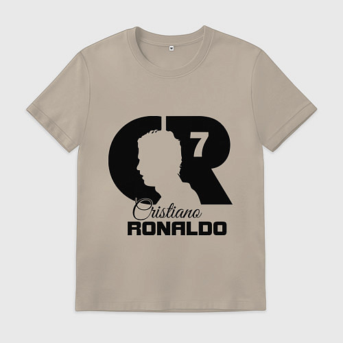 Мужская футболка CR Ronaldo 07 / Миндальный – фото 1