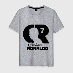 Футболка хлопковая мужская CR Ronaldo 07, цвет: меланж