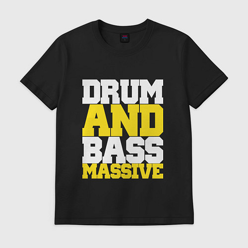 Мужская футболка DRUM AND BASS MASSIVE / Черный – фото 1