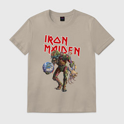 Футболка хлопковая мужская Iron Maiden: Zombie, цвет: миндальный