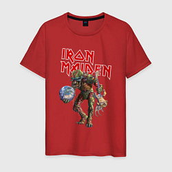 Футболка хлопковая мужская Iron Maiden: Zombie, цвет: красный