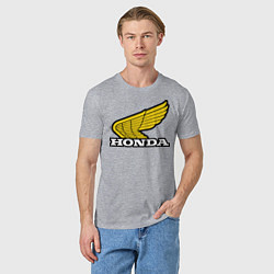 Футболка хлопковая мужская Honda, цвет: меланж — фото 2