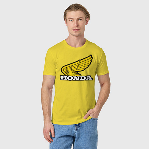 Мужская футболка Honda / Желтый – фото 3