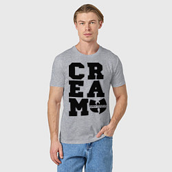 Футболка хлопковая мужская Wu tang clan, цвет: меланж — фото 2