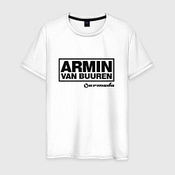 Футболка хлопковая мужская Armin van Buuren, цвет: белый