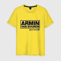 Футболка хлопковая мужская Armin van Buuren, цвет: желтый