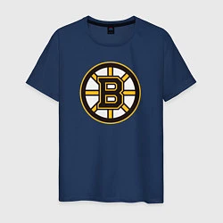 Футболка хлопковая мужская Boston Bruins, цвет: тёмно-синий