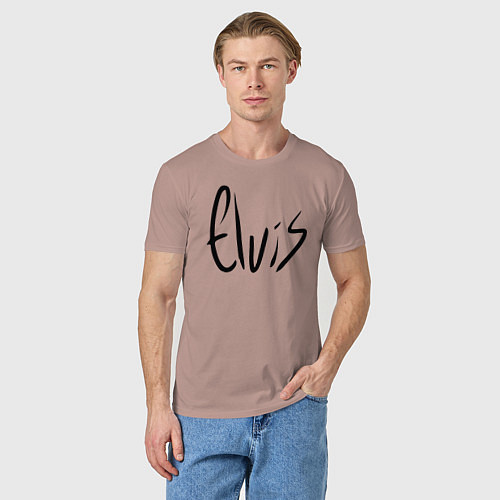 Мужская футболка Elvis / Пыльно-розовый – фото 3