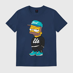 Футболка хлопковая мужская Bart Just Us, цвет: тёмно-синий