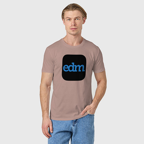 Мужская футболка EDM / Пыльно-розовый – фото 3