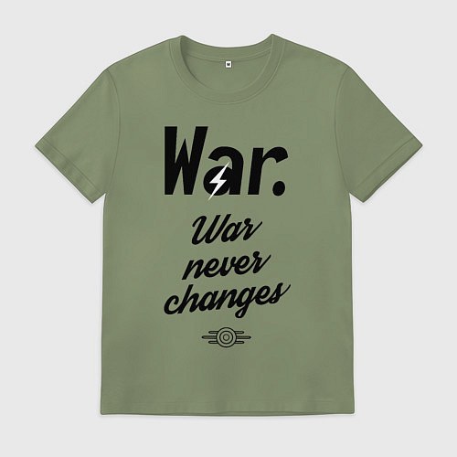 Мужская футболка War never changes / Авокадо – фото 1