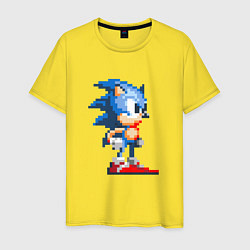 Футболка хлопковая мужская Sonic, цвет: желтый
