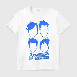 Футболка хлопковая мужская 5 Seconds Of Summer, цвет: белый