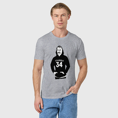 Мужская футболка Stalingrad 34 / Меланж – фото 3
