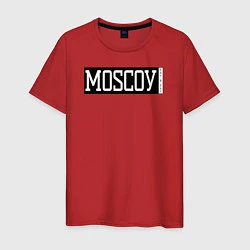 Футболка хлопковая мужская Москоу, цвет: красный