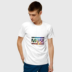 Футболка хлопковая мужская Muse Colour, цвет: белый — фото 2