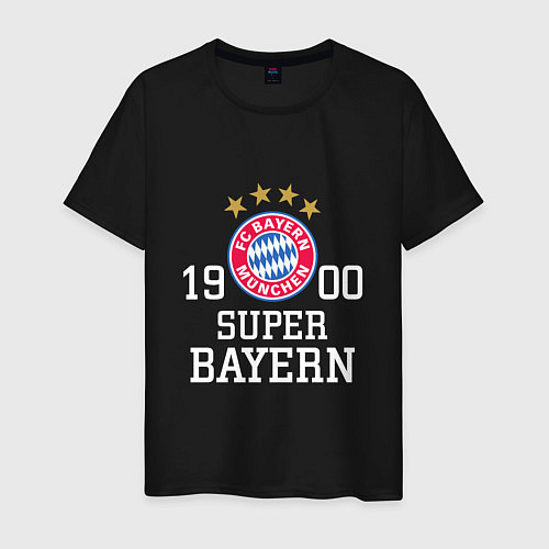 Мужская футболка Super Bayern 1900 / Черный – фото 1