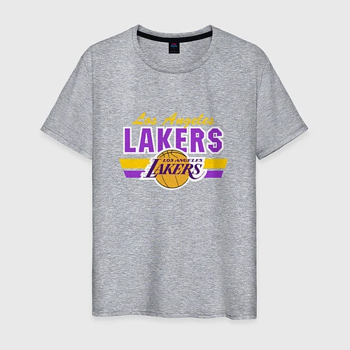 Мужская футболка Los Angeles Lakers / Меланж – фото 1