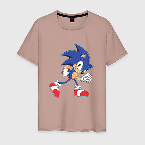Мужская футболка Sonic the Hedgehog / Пыльно-розовый – фото 1