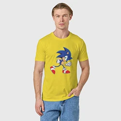 Футболка хлопковая мужская Sonic the Hedgehog, цвет: желтый — фото 2
