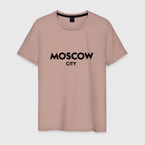 Мужская футболка Moscow City / Пыльно-розовый – фото 1