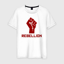 Футболка хлопковая мужская REBELLION, цвет: белый