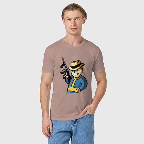 Мужская футболка Fallout Pip-Boy / Пыльно-розовый – фото 3