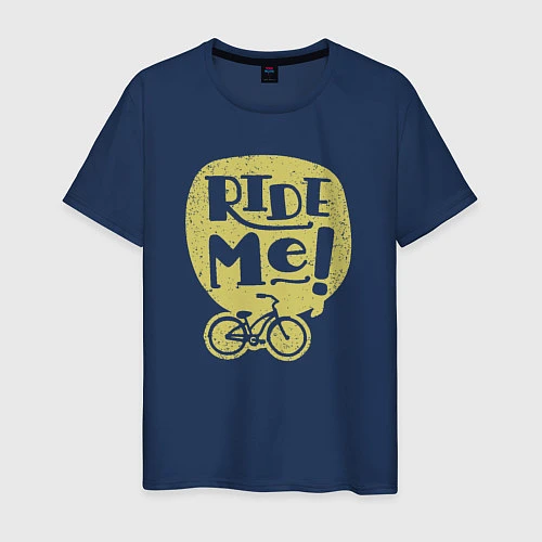 Мужская футболка Ride Me / Тёмно-синий – фото 1