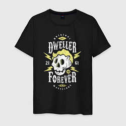 Футболка хлопковая мужская Dweller Forever, цвет: черный