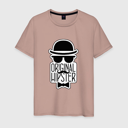 Мужская футболка Original Hipster / Пыльно-розовый – фото 1