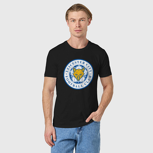 Мужская футболка Leicester City FC / Черный – фото 3