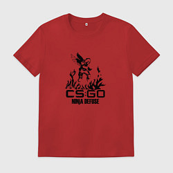 Футболка хлопковая мужская Cs:go - Ninja Defuse, цвет: красный