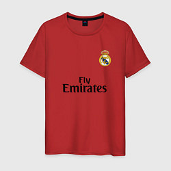 Футболка хлопковая мужская Real Madrid: Fly Emirates, цвет: красный