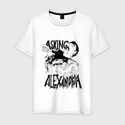 Футболка хлопковая мужская Asking Alexandria Devil, цвет: белый