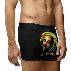 Трусы-боксеры мужские Bob Marley Smile, цвет: 3D-принт — фото 2