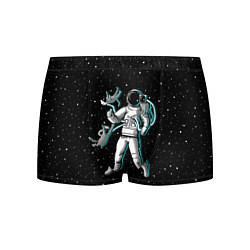 Трусы-боксеры мужские Космонавт с котами, цвет: 3D-принт