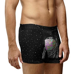 Трусы-боксеры мужские Цветочный астонавт, цвет: 3D-принт — фото 2