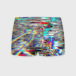 Трусы-боксеры мужские VHS Glitch, цвет: 3D-принт