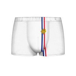 Трусы-боксеры мужские Франция: лента с гербом цвета 3D-принт — фото 1