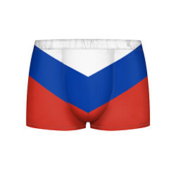 Трусы-боксеры мужские Российский триколор, цвет: 3D-принт
