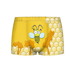 Трусы-боксеры мужские Веселая пчелка, цвет: 3D-принт