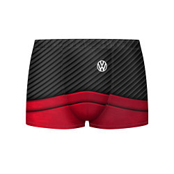 Трусы-боксеры мужские Volkswagen: Red Carbon, цвет: 3D-принт