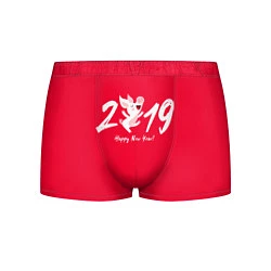 Трусы-боксеры мужские Happy New Year 2019, цвет: 3D-принт
