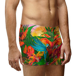 Трусы-боксеры мужские Яркие тропики, цвет: 3D-принт — фото 2